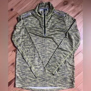 Gap fit boys (size Xl) 1/4 zip top yellow and black space dye